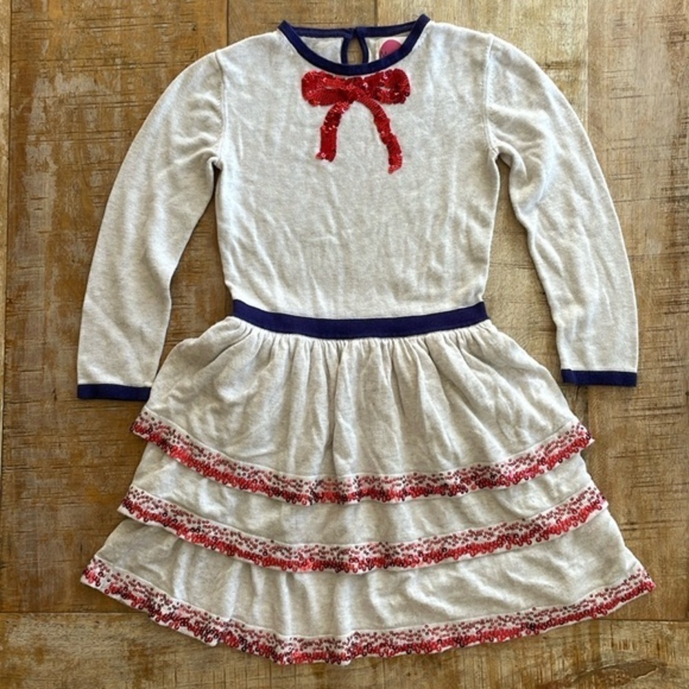 Mini Boden girls sweater dress size 6-7Y